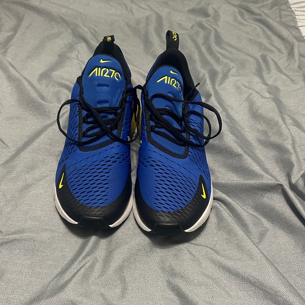 Nike Air Max 270 Royal Blue and Yellow Sneakers